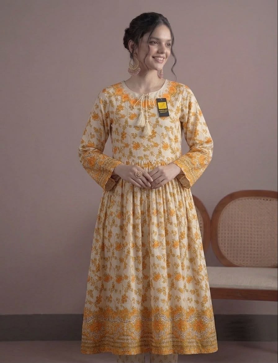 Amber Bloom Printed Lawn 3-Piece Suit