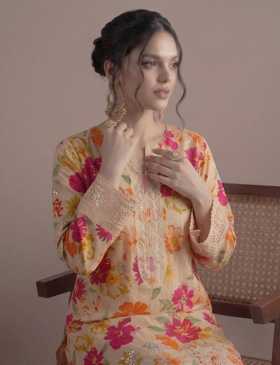 Floral Elegance 3-Piece Suit