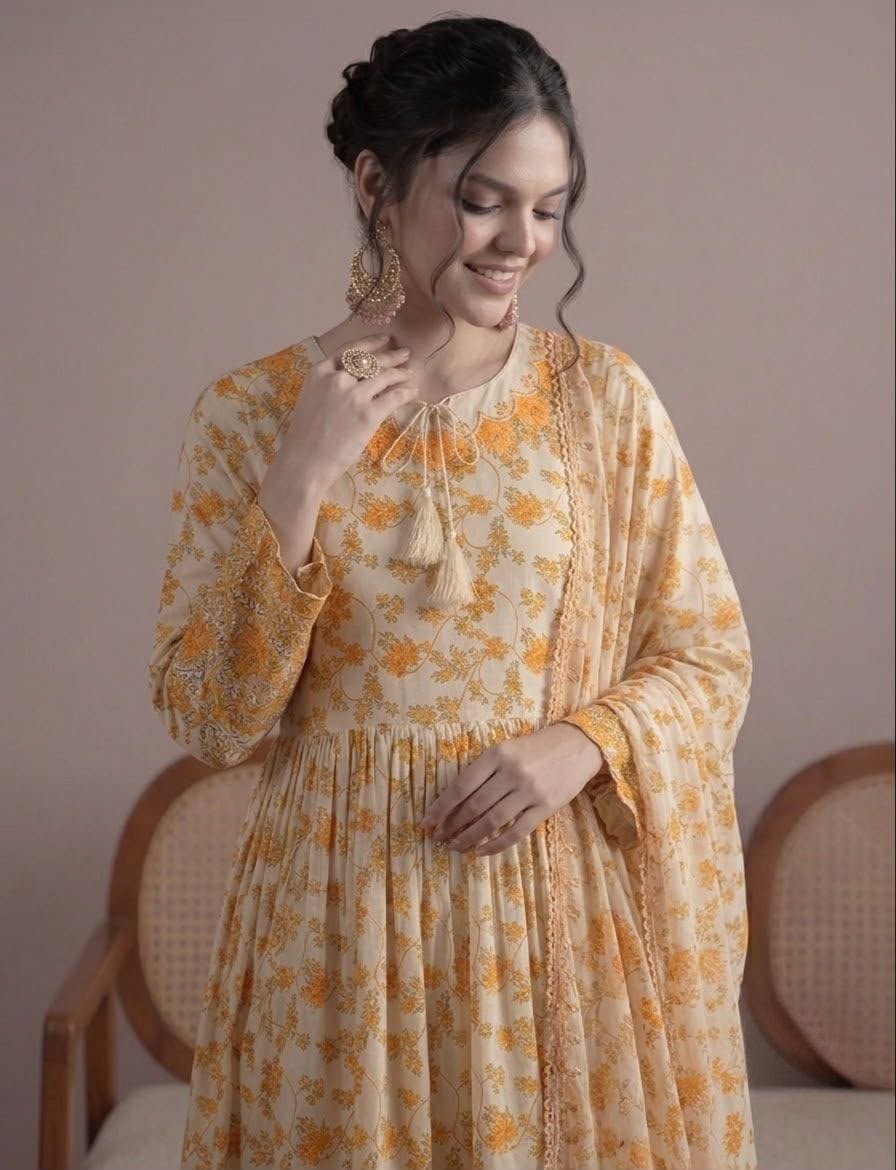 Amber Bloom Printed Lawn 3-Piece Suit